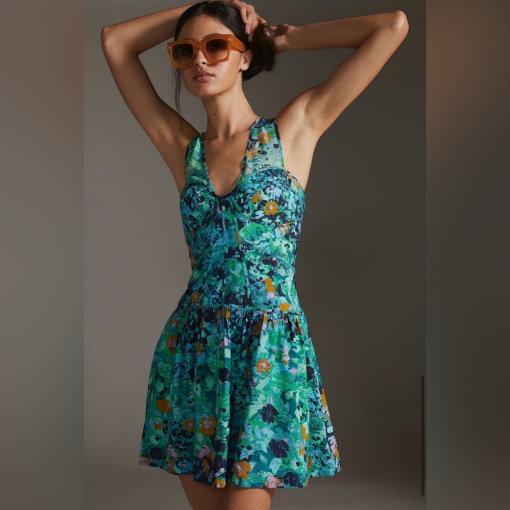 Anthropology Corset mini dress